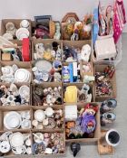 19 BOXES OF ASSORTED HOME SUNDRIES, CHINA, DINNER WARE ETC TO INCLUDE ROYAL ALBERT TEA WARE,