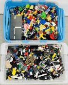 2 X BOXES OF ASSORTED LEGO AND SIMILAR.