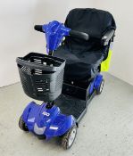A PURPLE I-GO VERTEX SPORT ELECTRIC MOBILITY SCOOTER PRODUCT CODE MS01077 WITH USER MANUAL CHARGER