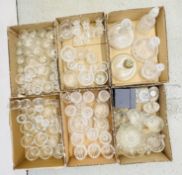 6 X BOXES CONTAINING AN EXTENSIVE GROUP OF QUALITY DRINKING GLASSES AND DECANTERS TO INCLUDE CUT