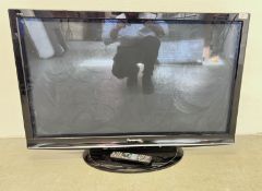 A PANASONIC 42 INCH TELEVISION MODEL TX-P42G10B (NO CABLE) - SOLD AS SEEN.