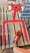 CLARKE ENGINE STAND, 340KG CES 750A & TROLLEY JACK - SOLD AS SEEN.