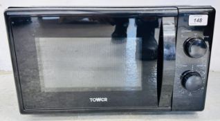 TOWER MICROWAVE MODEL T24034BLK - SOLD AS SEEN.