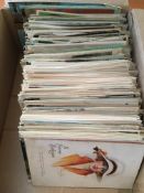 POSTCARDS: BOX OF MIXED MAINLY OLDER CARDS, UK VIEWS WITH LANDS END, JOHN O'GROATS.