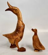 A GRADUATED PAIR OF TREEN 