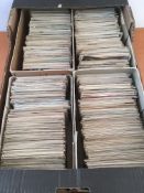 POSTCARDS: MIXED MAINLY OLDER CARDS IN FOUR BOXES. (APPROX 2400).
