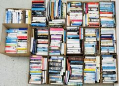 17 X BOXES OF ASSORTED BOOKS TO INCLUDE FICTION, NON FICTION, AUTOBIOGRAPHIES, RELIGIOUS EXAMPLES,
