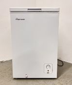 A FRIDGEMASTER COMPACT CHEST FREEZER - SOLD AS SEEN.