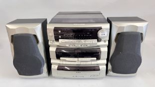 ALBA 3 DISC MINI HIFI SYSTEM (MS7353CDM) COMPLETE WITH MATCHING SPEAKERS, REMOTE,