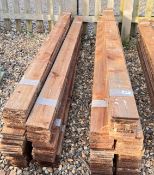 APPROX 130 LENGTHS OF 180CM X 10CM TREATED FEATHER EDGE BOARDING.