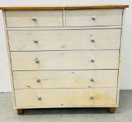 A MODERN 2 OVER 4 DRAWER CHEST.