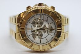 A GENTLEMAN'S CERUTTI 181 CHRONOGRAPH BRACELET WATCH.