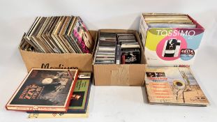 TWO BOXES OF ASSORTED RECORDS TO INCLUDE GENESIS, GERRY RAFFERTY, ELTON JOHN, QUEEN, ANIMALS,