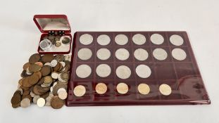 A BOX OF MIXED UK AND WORLD COINAGE.