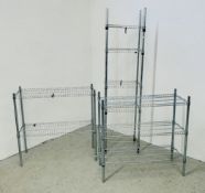 3 SECTIONS OF STEEL MULTI TIER RACKING.