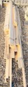 AN ASSORTMENT OF UNTREATED TIMBER, VARIOUS SIZES.