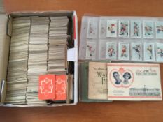 CIG CARDS: SMALL BOX MAINLY LOOSE CARDS, PLAYER WRESTLING AND JU-JITSU PART SETS ETC.