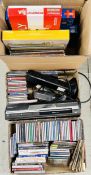 GROUP OF CD'S, RECORDS AND BOARD GAMES TO INCLUDE JVC DVD PLAYER AND FREESAT BOX,