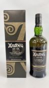 70CL ARDBEG AN OA THE ULTIMATE ISLAY SINGLE MALT SCOTCH WHISKY IN ORIGINAL PRESENTATION BOX.