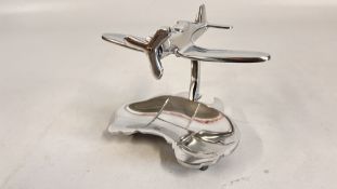 (R) POLISHED ALUMINIUM PLANE AND MAP.