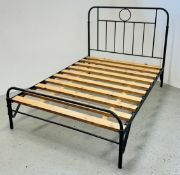 A DOUBLE METAL CRAFT BED FRAME.