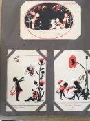 POSTCARDS: ALBUM OF MIXED MAINLY CHILDREN'S CARDS, ANIMALS, FAIRIES, ART ETC, MIXED CONDITION.