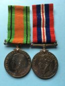 MEDALS: WW2 1939-45 WAR AND DEFENCE MEDALS WITH RIBBONS.