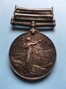 MEDALS: QUEEN SOUTH AFRICA WITH ORANGE FREE STATE AND CAPE COLONY CLASPS (NO RIBBON) NAMED TO 3406