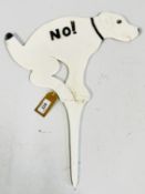 (R) NO POOPING PLAQUE, H 48CM.