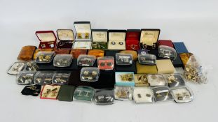 TWO BOXES CONTAINING AN EXTENSIVE GROUP OF MAINLY VINTAGE TIE CLIPS & CUFF LINKS,