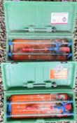 2 X RUBI TS-30 PROFESSIONAL TILE CUTTERS IN CARRY CASES - SOLD AS SEEN.