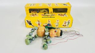 TWO VINTAGE PELHAM PUPPETS IN ORIGINAL PRESENTATION BOXES TO INCLUDE A3 BABY DRAGON AND SS TYROLEAN