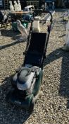 HAYLER HARRIER 41 PETROL DRIVEN SELF PROPELLED ROTARY LAWN MOWER COMPLETE WITH GRASS COLLECTOR.