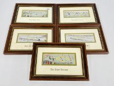 A SET OF FRAMED AND MOUNTED LIMITED EDITION 758/2000 