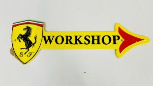 (R) LARGE FERRARI GARAGE ARROW.