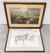 A FRAMED LIMITED EDITION 227/250 RARE BREED PRINT 