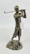 (R) BRONZE FINISH GOLFER FIGURE.