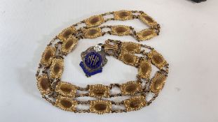 A NORWICH BRANCH HAIRDRESSERS FEDERATION PRESIDENTS REGALIA,