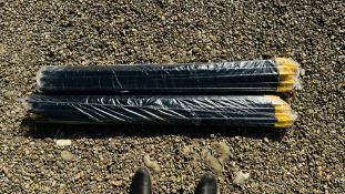 24 X AS NEW STEEL BROOM HANDLES.