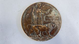 WILLIAM BAXTER DEATH PLAQUE.