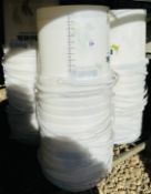 50 X 10 LITRE BOSTICK MIXING BUCKETS (AS NEW).