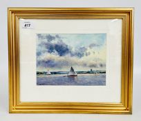 A FRAMED AND MOUNTED OIL ON BOARD TITLED 