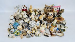 4 X BOXES CONTAINING AN EXTENSIVE COLLECTION OF ASSORTED OWL ORNAMENTS TO INCLUDE BORDER FINE ART