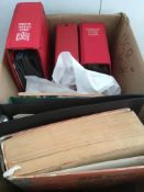 STAMPS: BOX WITH GB AND OVERSEAS IN FIVE VOLUMES,