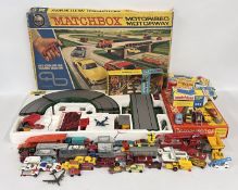 A GROUP OF ASSORTED VINTAGE DIE-CAST MODEL VEHICLES TO INCLUDE MATCHBOX AND CORGI EXAMPLES + A