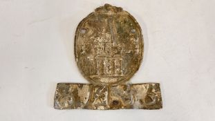 C19TH LEAD ROYAL EXCHANGE ASSURANCE LEAD FIRE MARK.