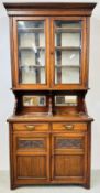 AN EDWARDIAN MAHOGANY DRESSER,