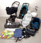 ASSORTMENT OF BABY EQUIPMENT TO INCLUDE PRAMS, SEATS, ROCKERS ETC.