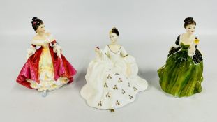A GROUP OF THREE ROYAL DOULTON PORCELAIN LADY FIGURINES TO INCLUDE MY LOVE HN 2339,