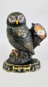 (R) OWL DOORSTOP, H 32CM.